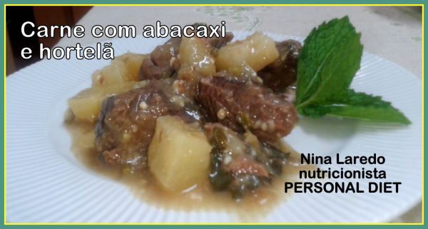 RECEITA: Carne de panela com abacaxi e hortelã